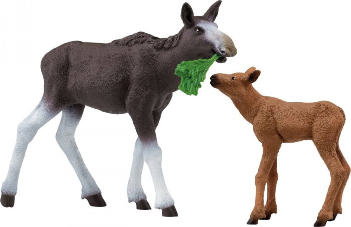43280007_1_2_4059433654027_H-1 schleich® Wild Life 42603 Elchkuh mit Kalb (NatGeo)