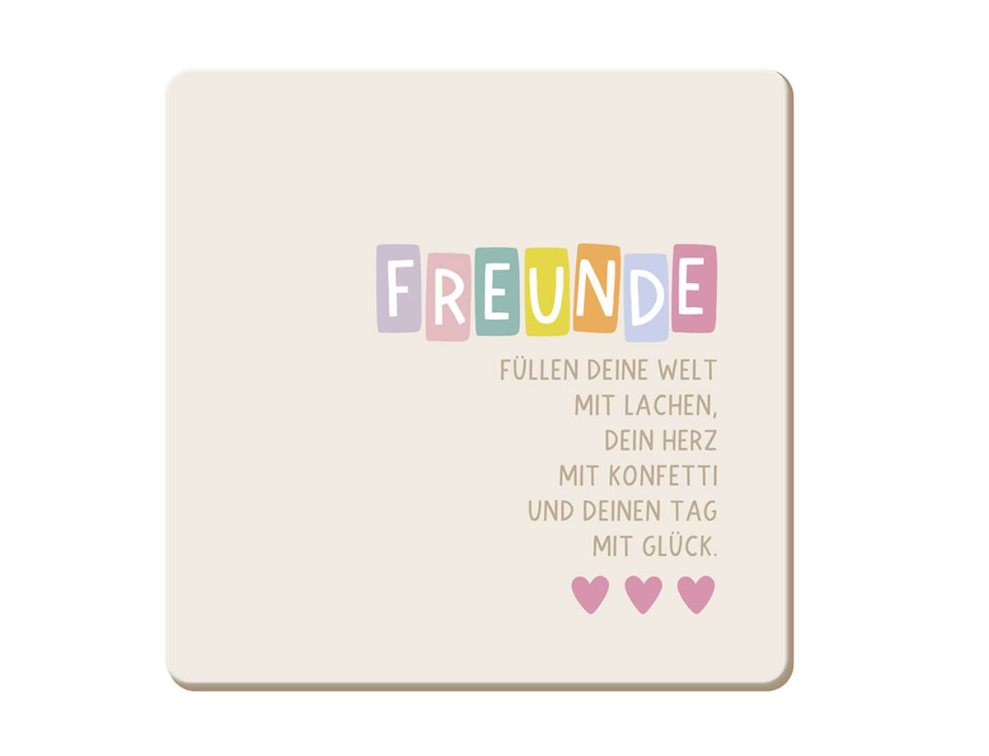 Korkuntersetzer Freunde