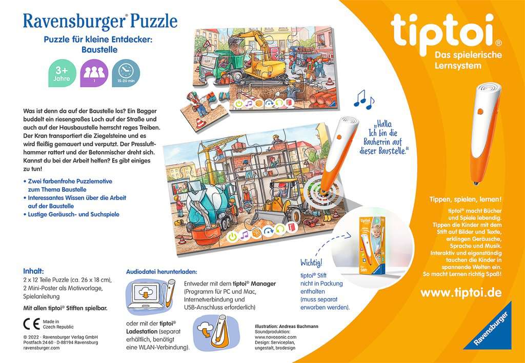 tiptoi® Puzzle für kleine Entdecker: Baustelle
