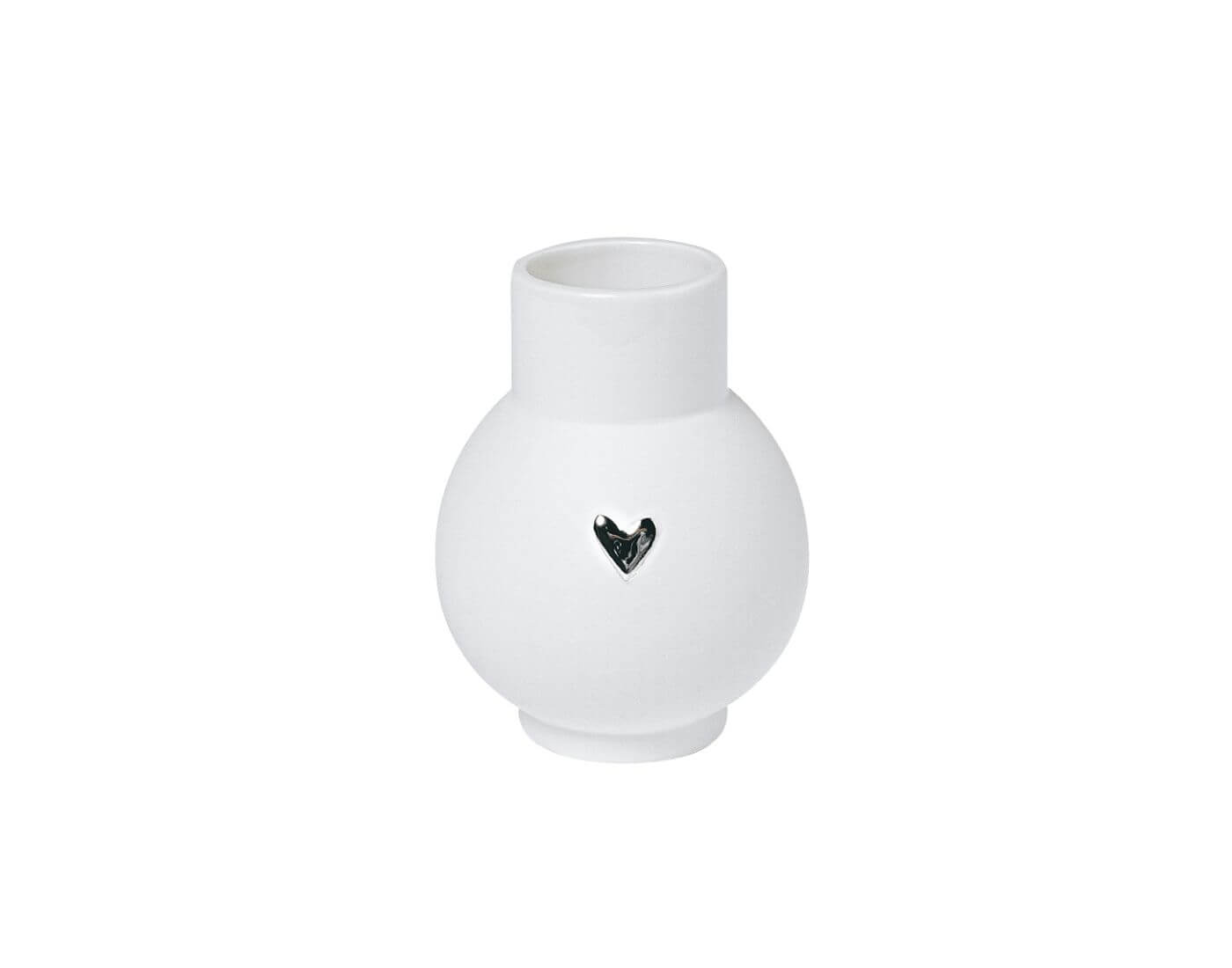 raeder-vase-herz-silber-1 Lovely. Mini-Kugelvase - Herz silber
