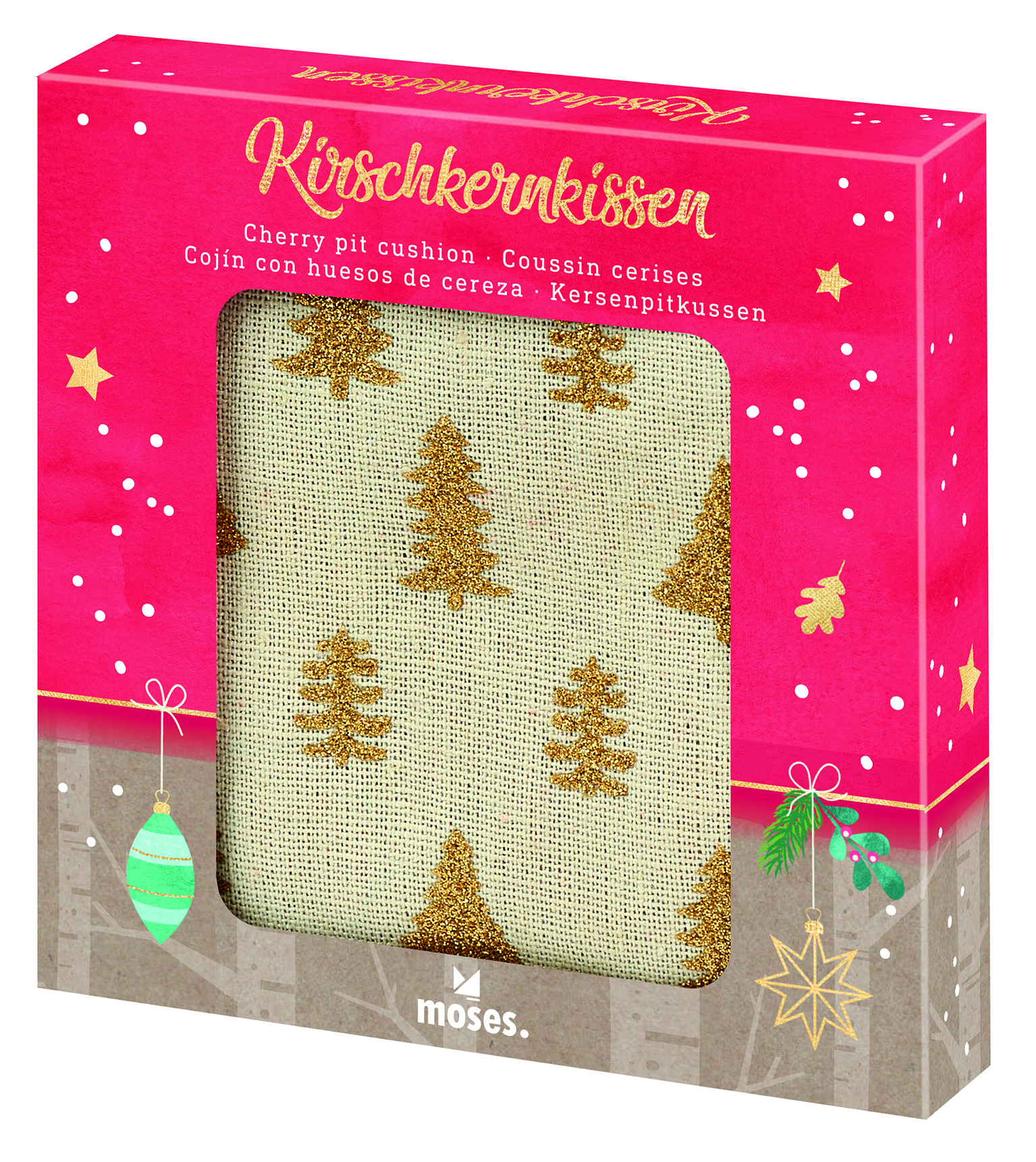 Kirschkernkissen Winterwunder Rot oder Beige
