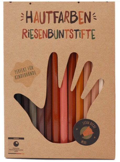 12 Hautfarben Riesenbuntstifte