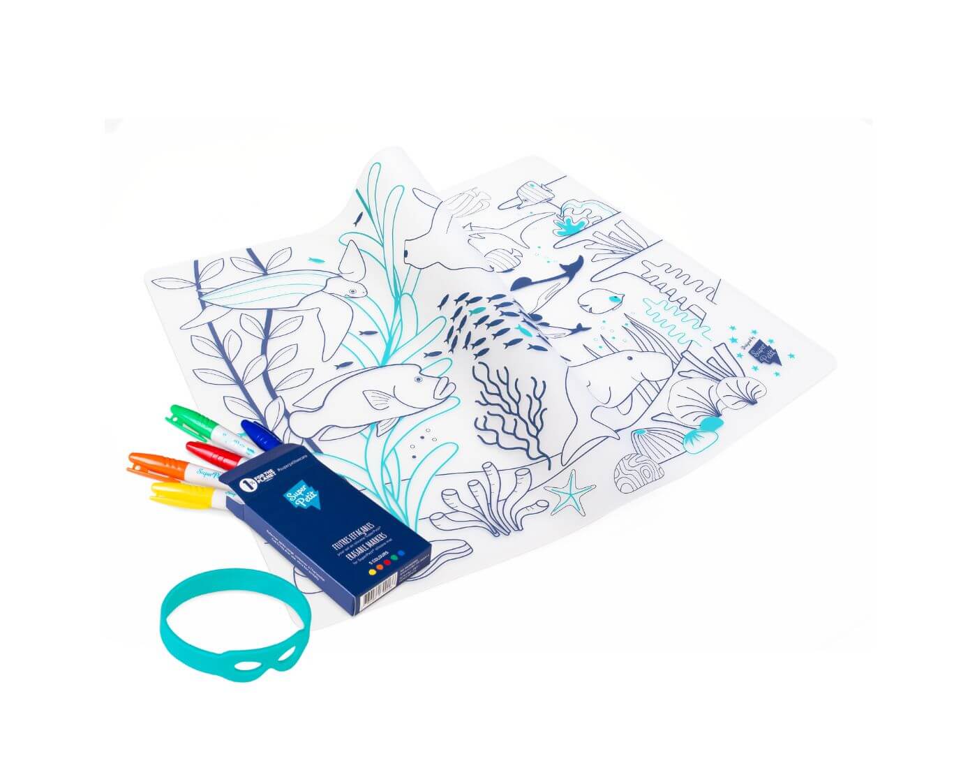 Artist Coral Reef -Tischset zum Ausmalen
