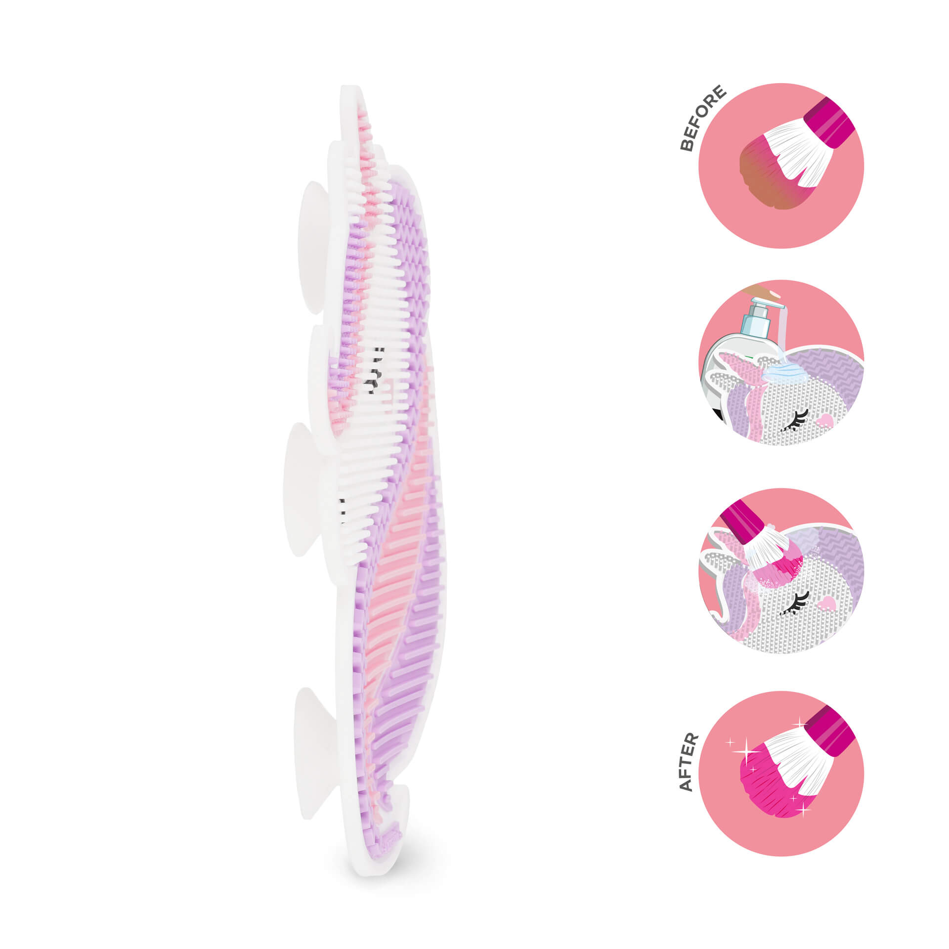 PAD0002_4 Make-up-Pinsel-Reinigungsmatte Einhorn