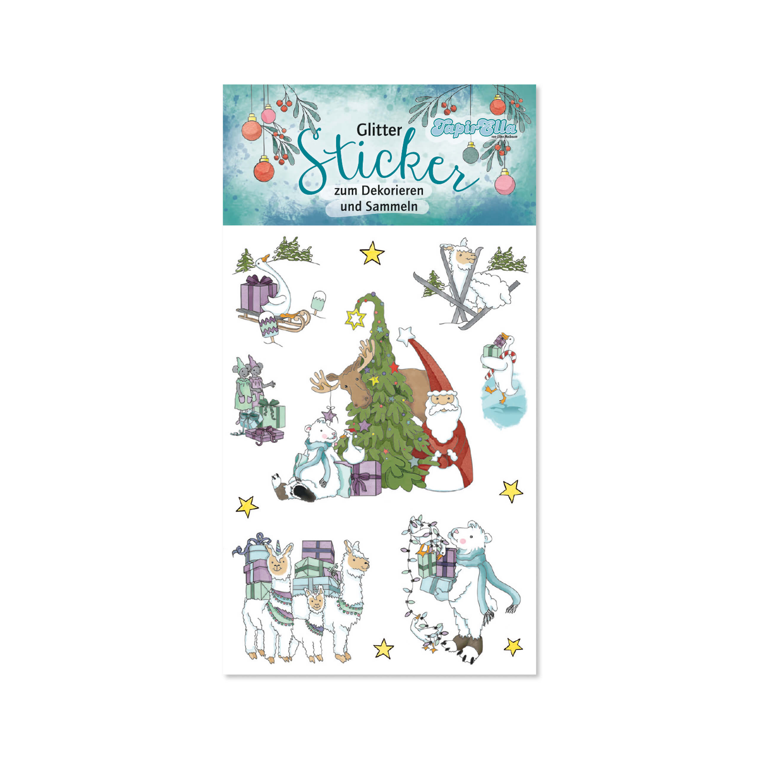 72330-1 Glitter-Sticker, Weihnachten 2