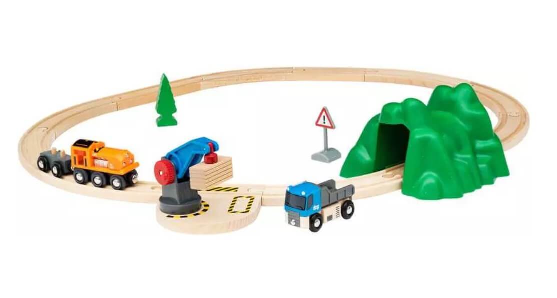 BRIO World Starterset Güterzug mit Kran