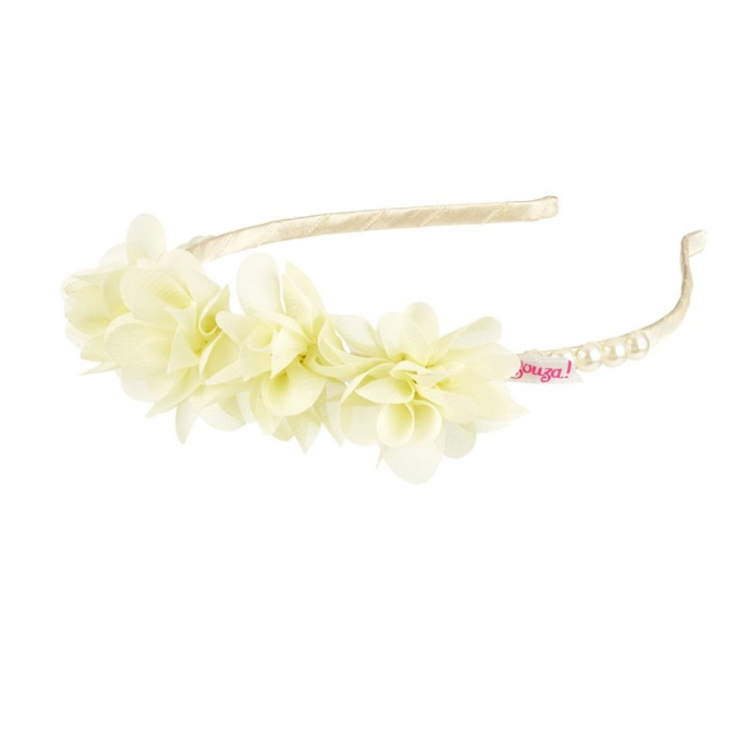 Tiara Noemi - Haarreif mit Blüten, weiß
