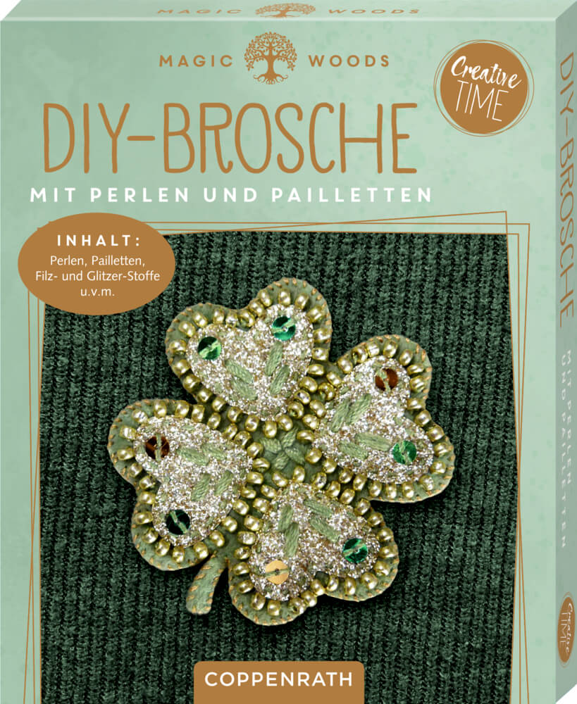 DIY-Brosche mit Perlen/Pailletten: Magic Woods (Creative Time) (einzeln)