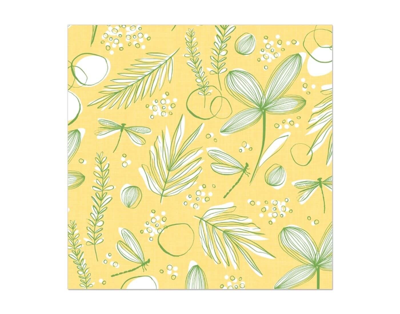 artebene-papierserviette-libelle-gelb-1 Serviette 33x33 - Libellen/gelb