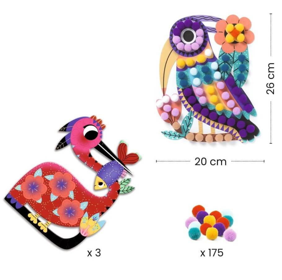 Djeco Bastelpackung 3-6: Vögel