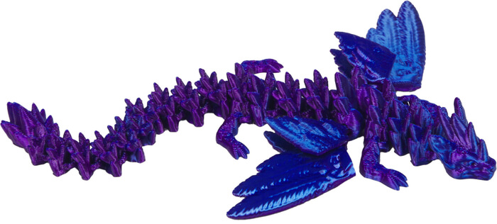 Kristall-Drache mit Flügeln - Kristalltier (einzeln)