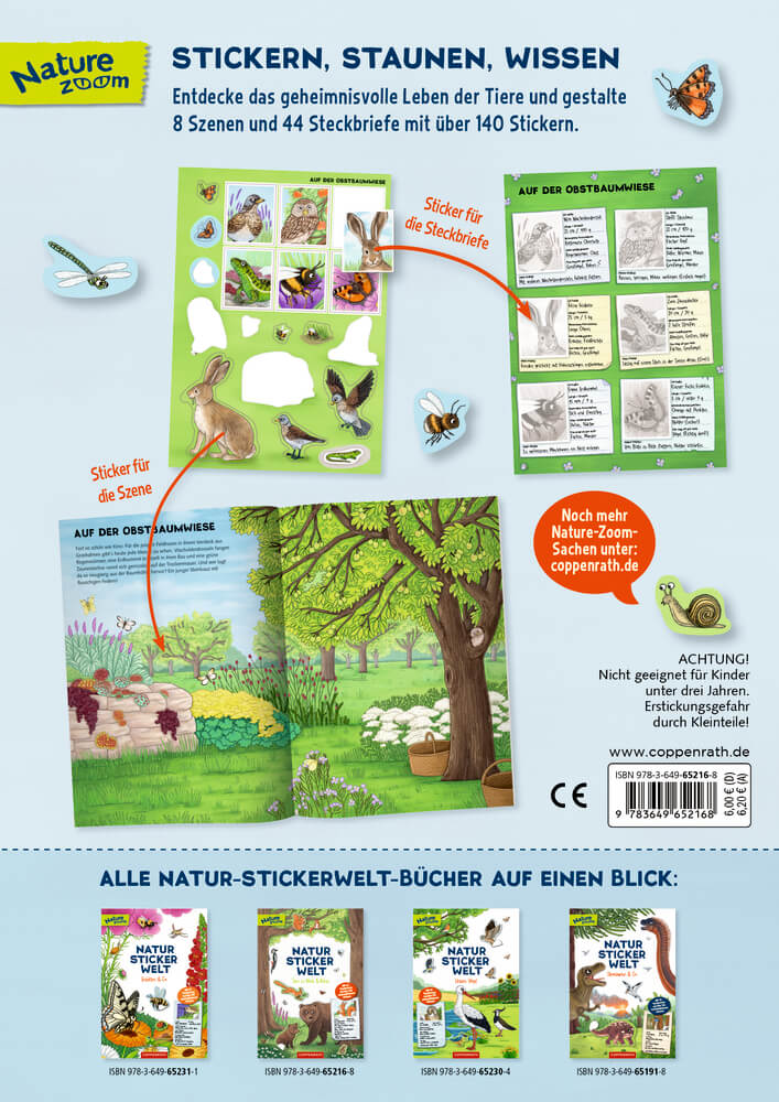 Natur-Stickerwelt: Tiere in Wald und Wiese - Nature Zoom