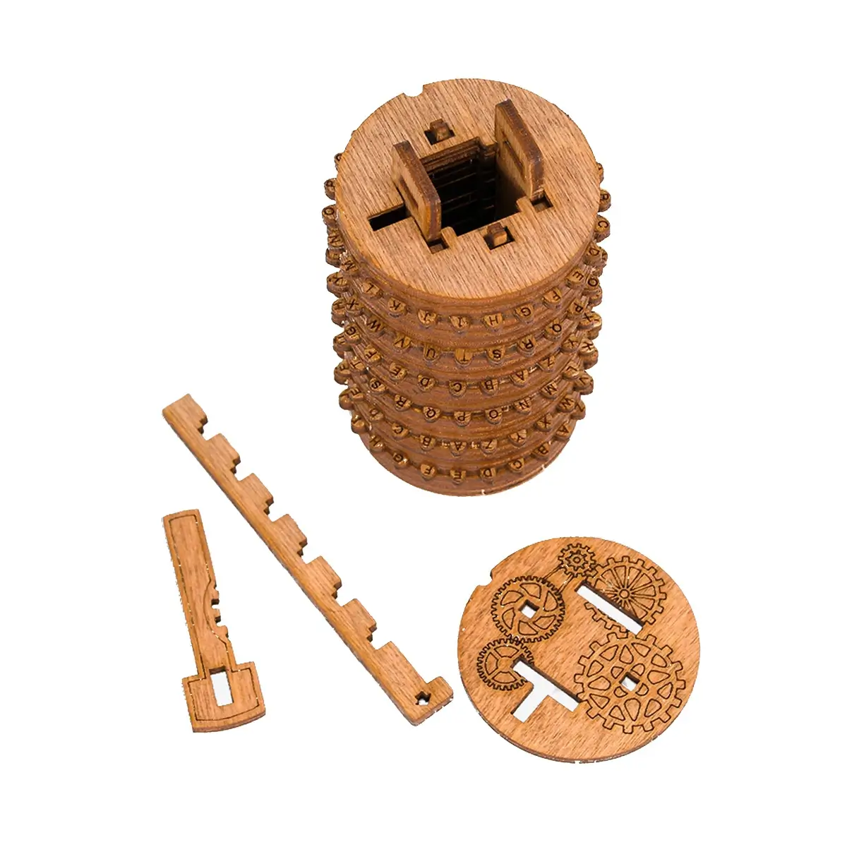 Kryptos - Cryptex Bausatz aus Holz