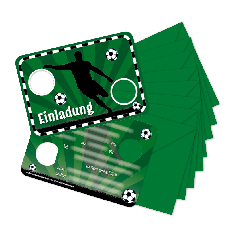Fußball Einladungs-Set, Stanzkarte