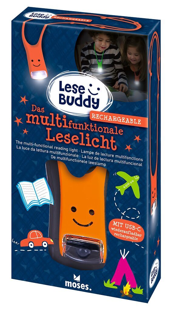 Lese Buddy mit USB-C Neon Orange Lese Buddy mit USB-C Neon Orange