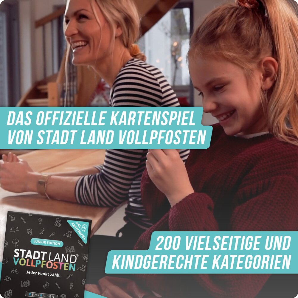 STADT LAND VOLLPFOSTEN – Das Kartenspiel – Junior Edition