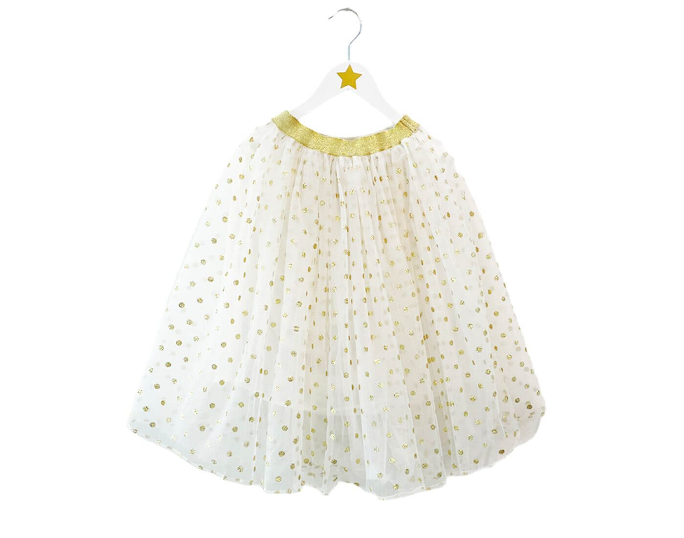 ratatam-tutu-goldendots-3 Langer Rock / Tutu - goldene Punkte