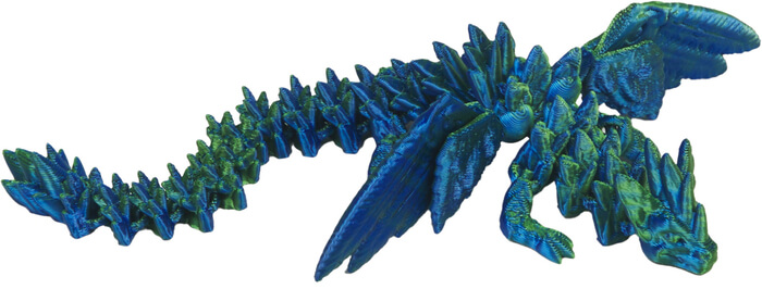 Kristall-Drache mit Flügeln - Kristalltier (einzeln)