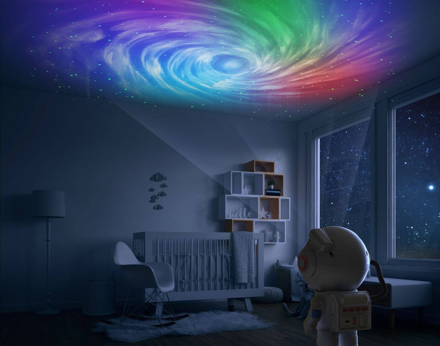 MOB Stellar Light Colors - Milky Way Projector - Astronaut