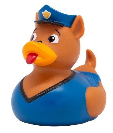 Badeente Polizeihund