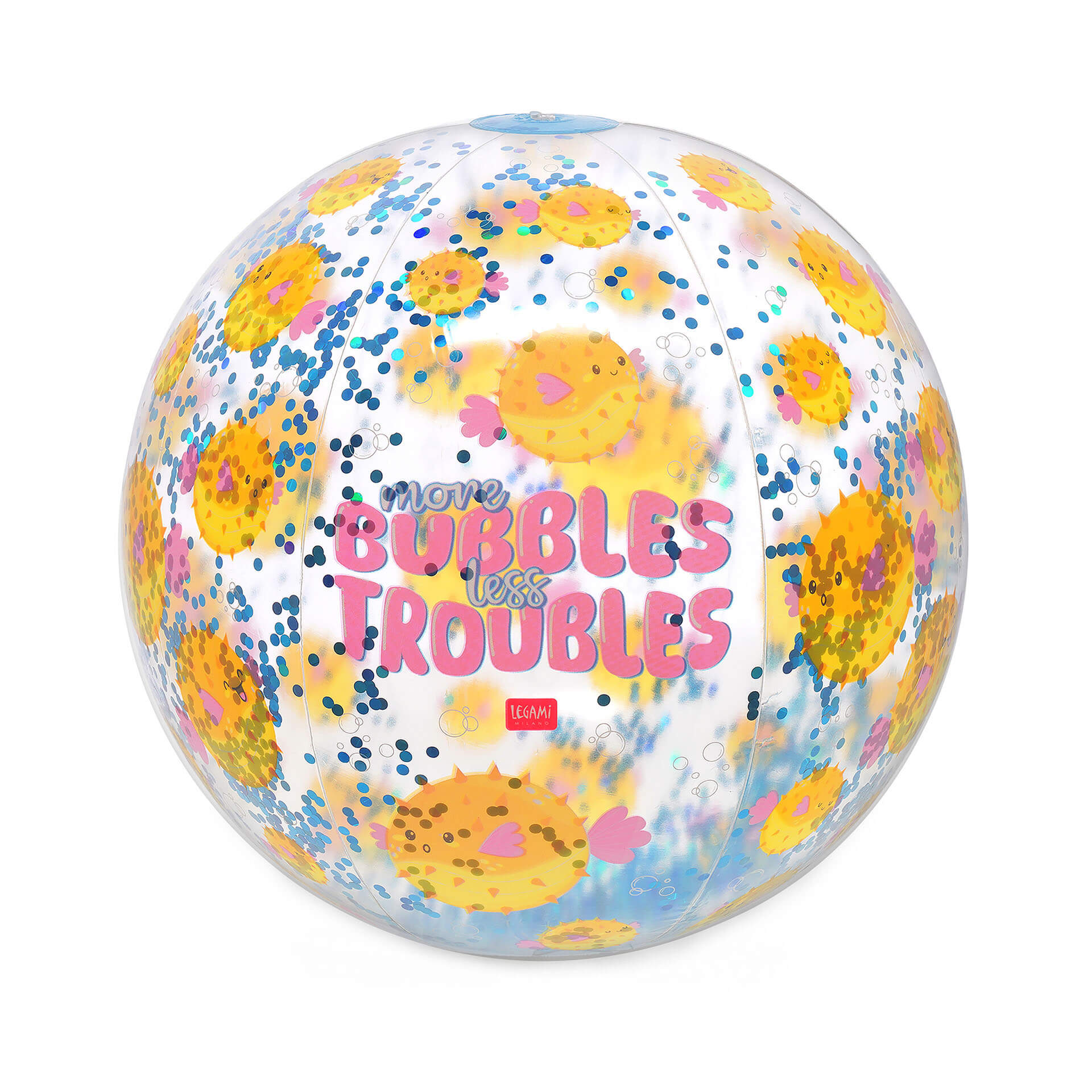 Aufblasbarer Strandball - Glitter Beach Ball Pufferfish