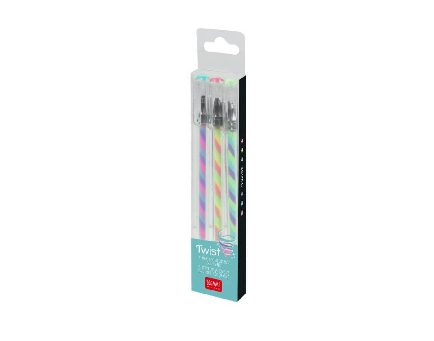 legami-gelstifte-set-mehrfarbig-1-1 Set mit 3 mehrfarbigen Gelstiften - Twist