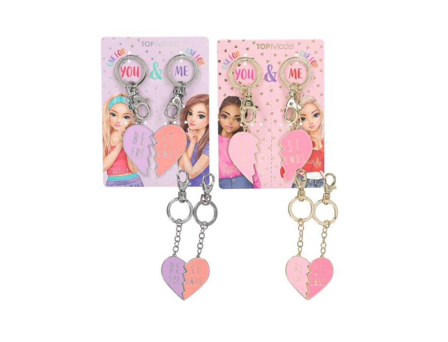 TOPModel Schlüsselanhänger Set Herz BFF (einzeln)