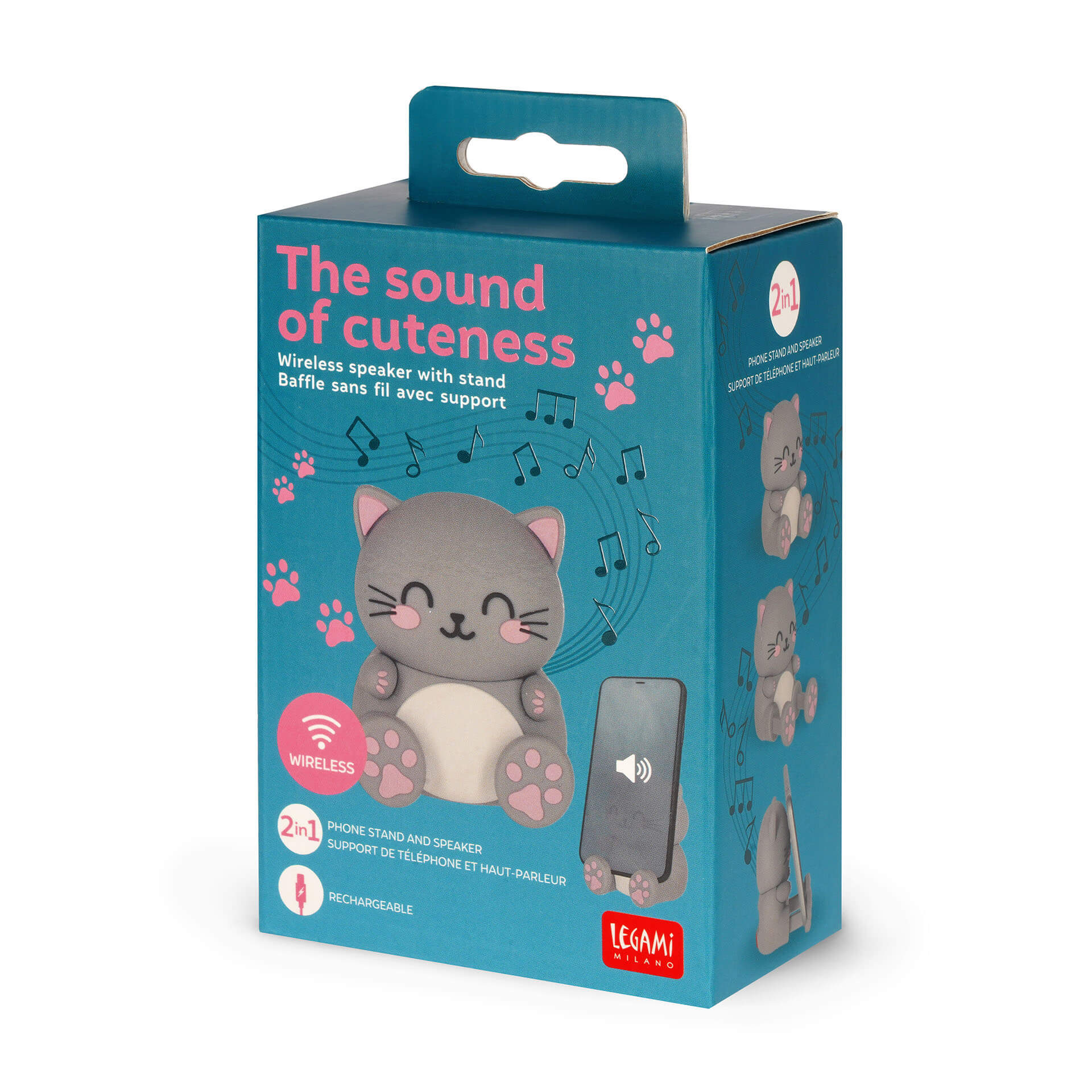 Kabelloser Speaker mit Halterung - The Sound of Cuteness - Kitty