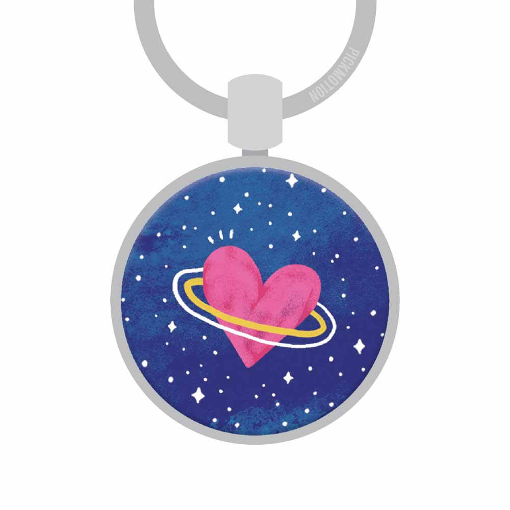Schlüsselanhänger saturn heart