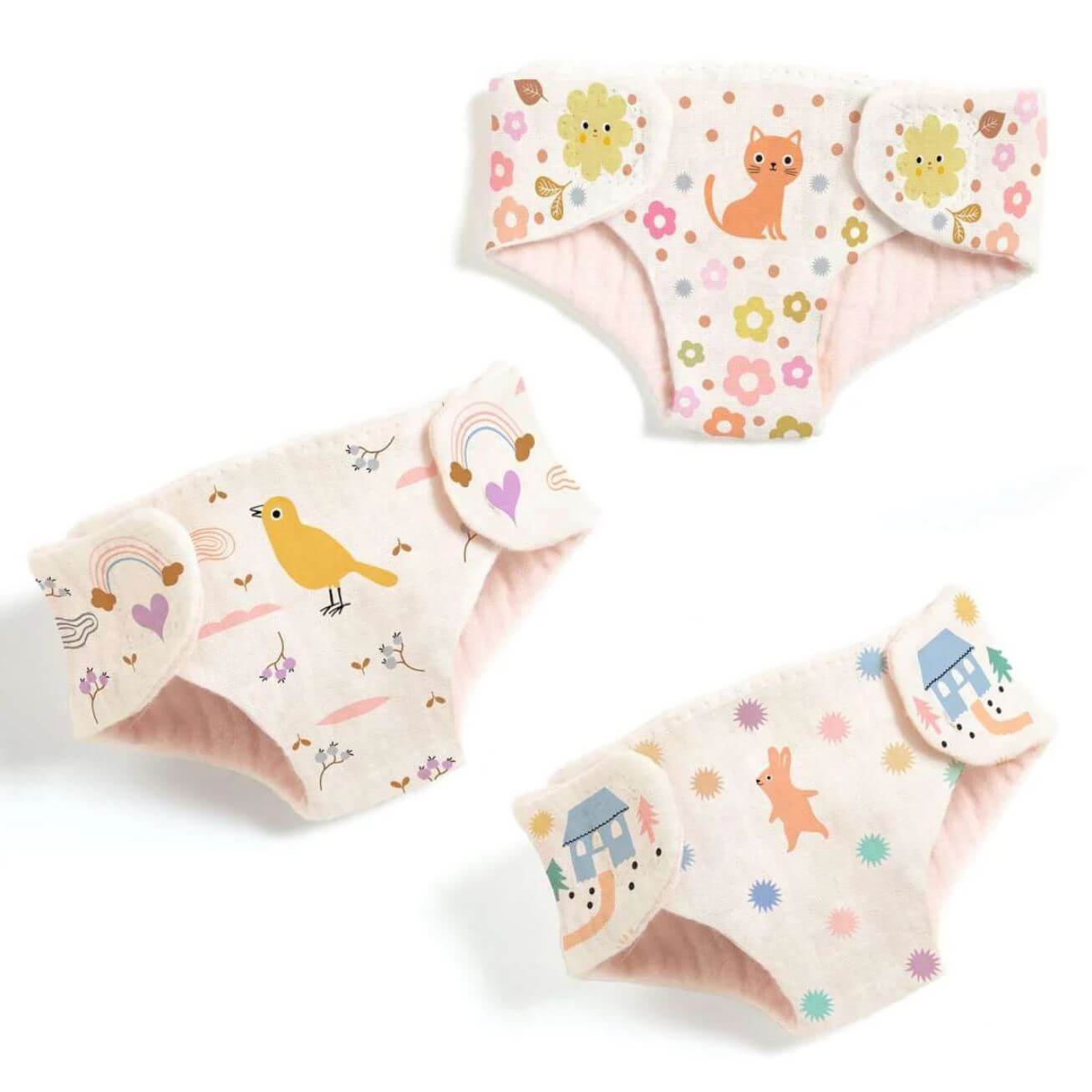 POMEA 3er Set Windeln für Puppen