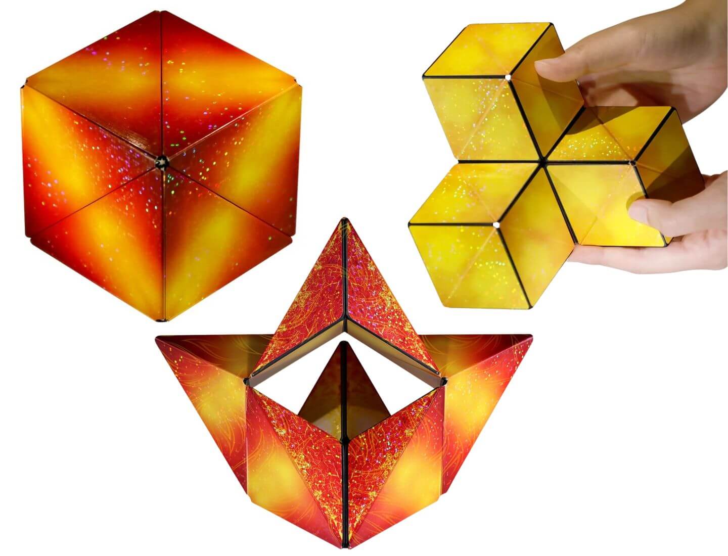 Shashibo Cube - Geometrischer Magnetwürfel Solar