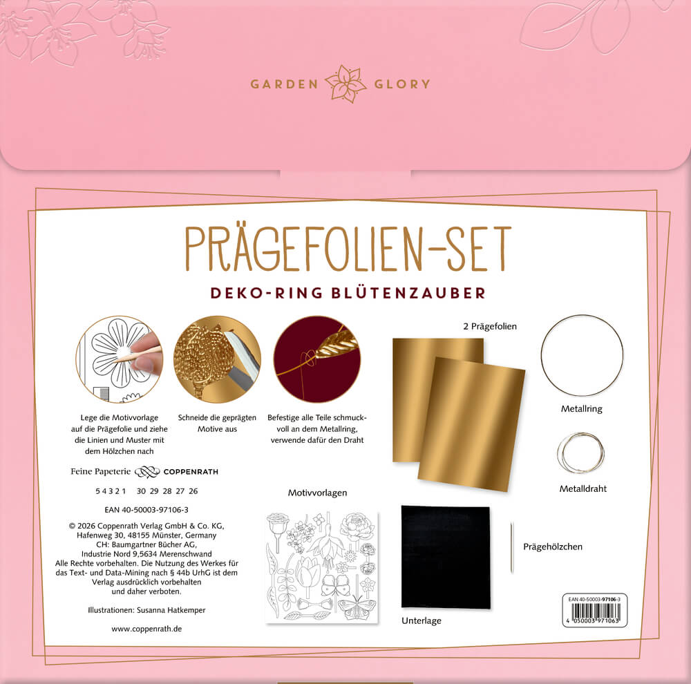 Prägefolien-Set: Deko-Ring Blütenzauber - Creative Time