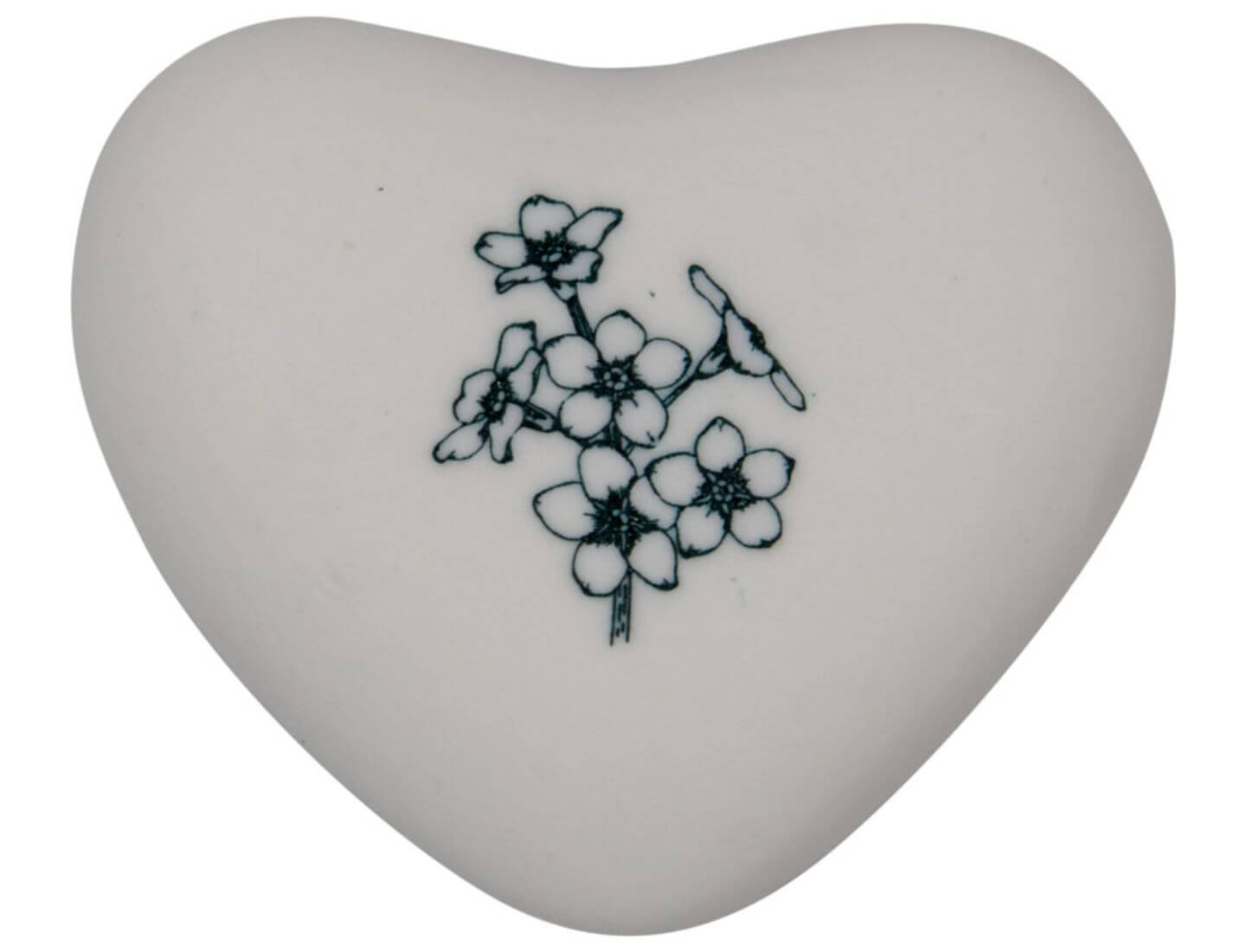 Porzellan Handschmeichler: Vergiss mein nicht (Trauer)