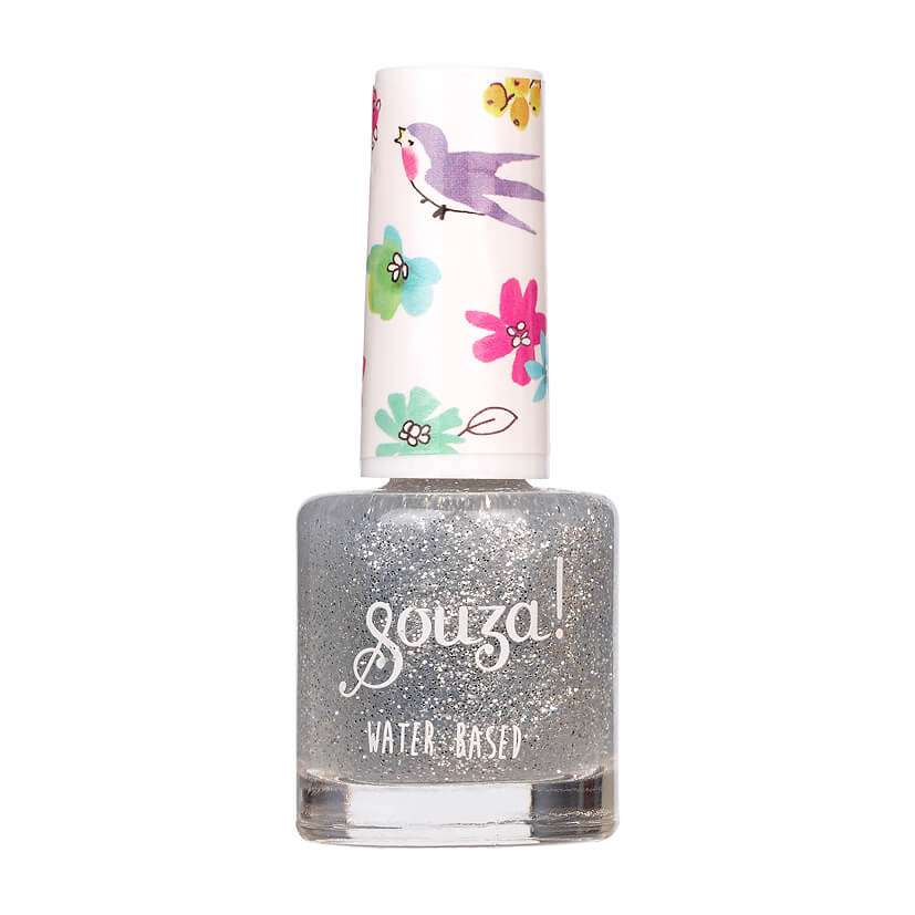 Nagellack Transparent silber glitter