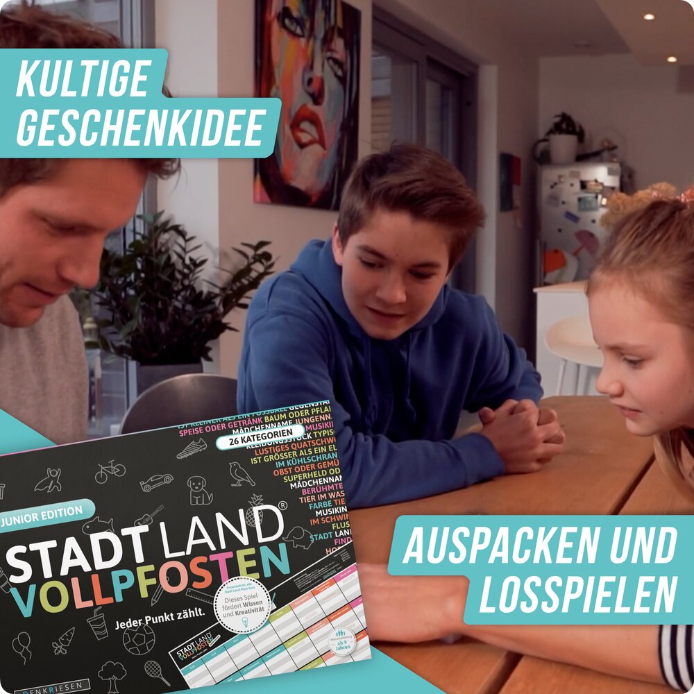 STADT LAND VOLLPFOSTEN® - JUNIOR EDITION - Für Kinder und Jugendliche