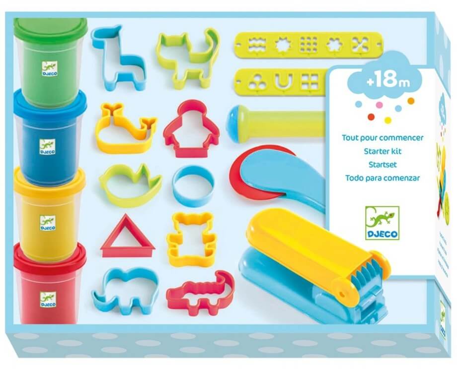 Starterset Knete 4 Dosen & 15 Werkzeuge