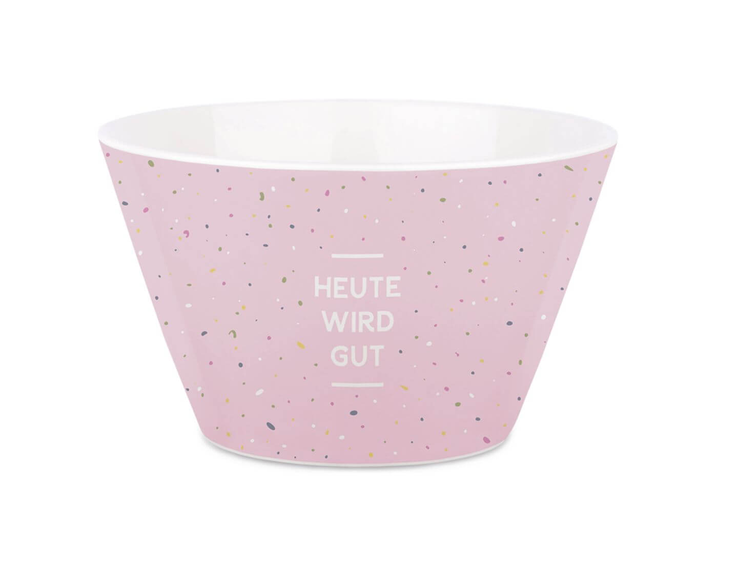 Müslischale mit Veredelung Heute wird gut