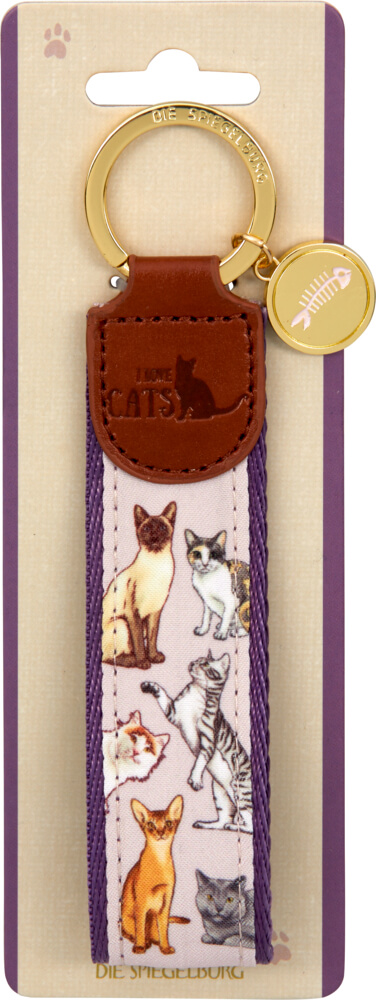 Schlüsselanhänger - I love cats (cats & dogs)