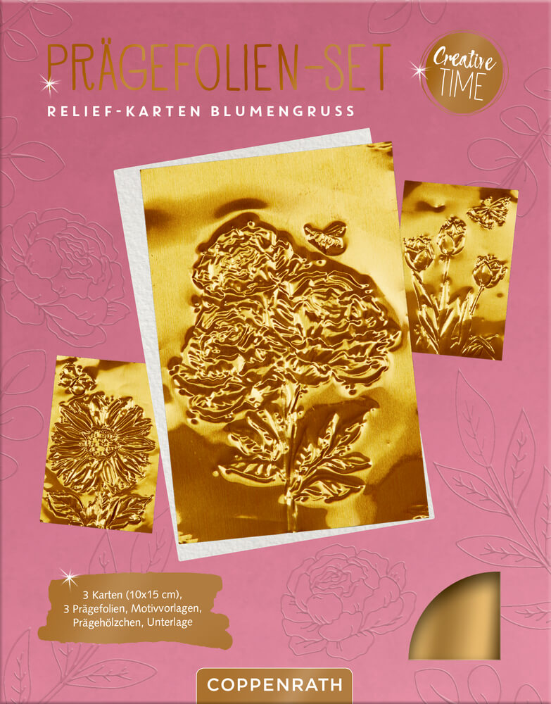 Prägefolien-Set: Relief-Karten Blumengruß - Creative Time