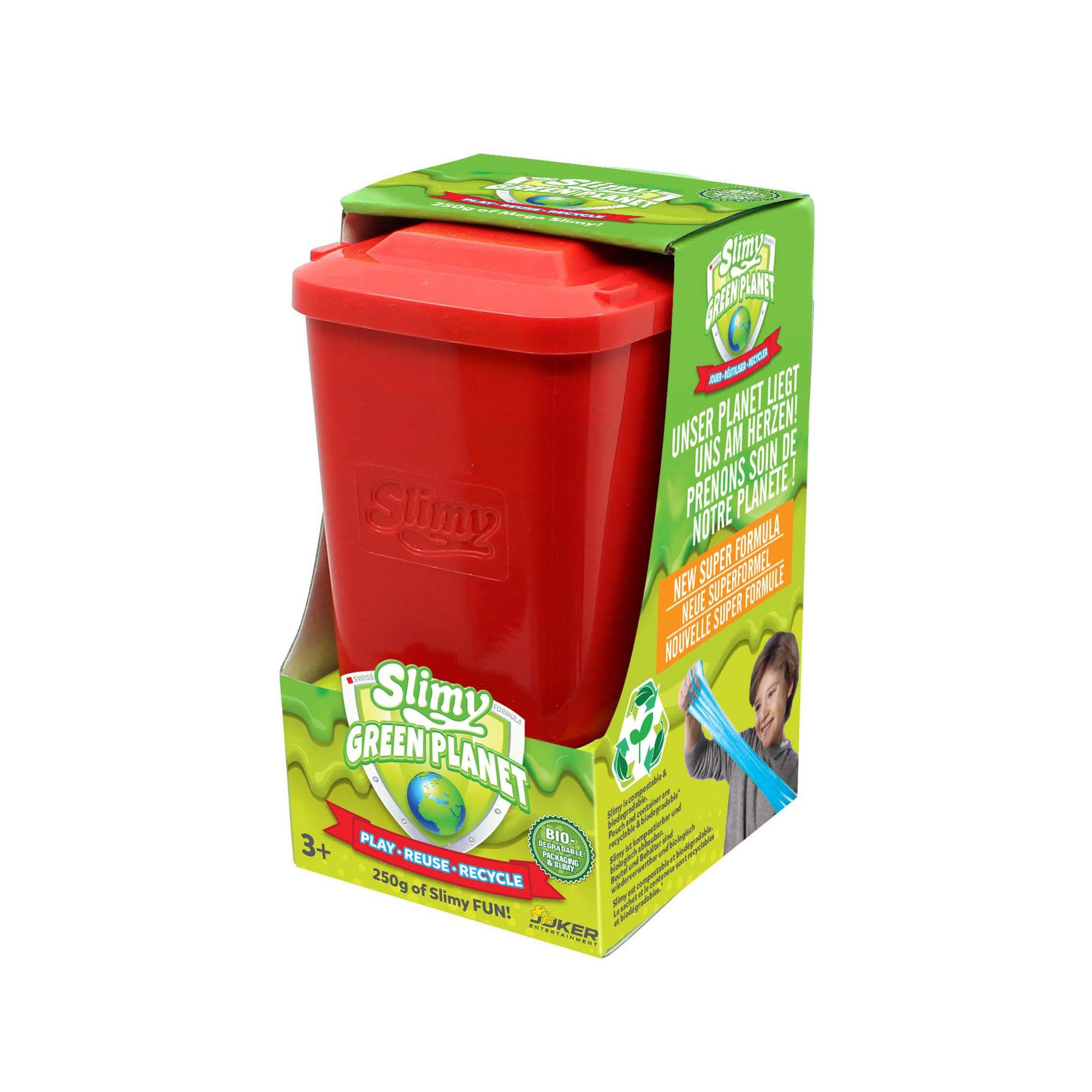 Slimy® Green Planet 250ml in biologisch abbaubarer Mülltonne