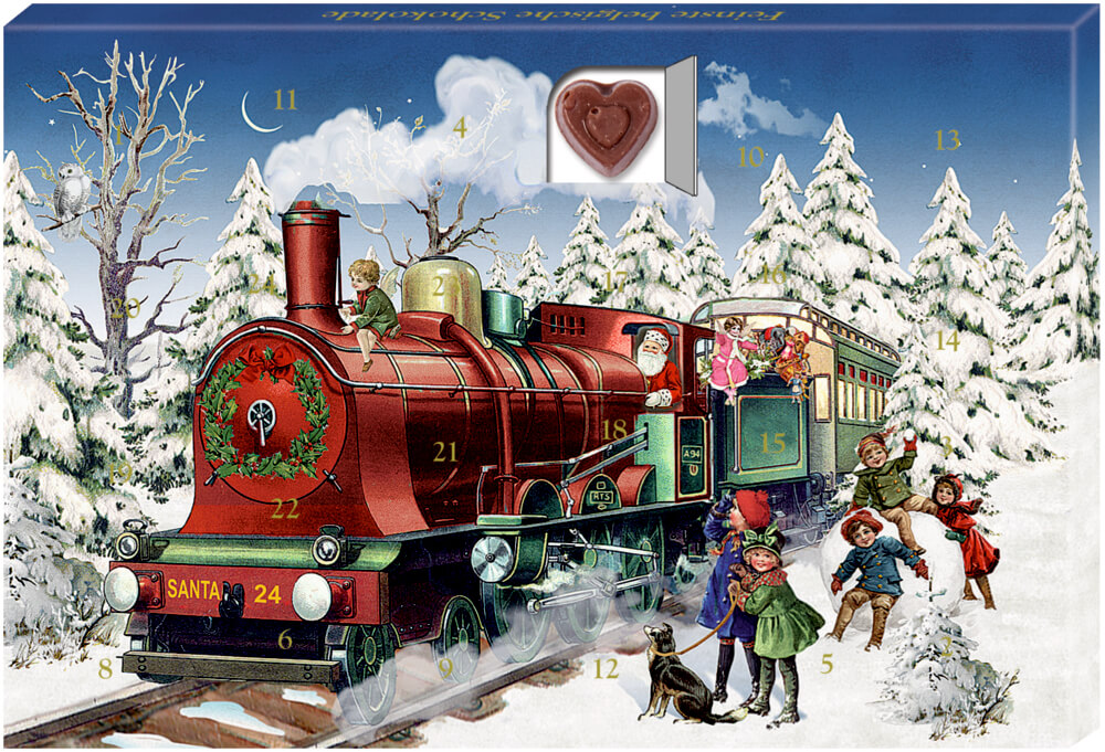 24 Süße Herzmomente"Straße/Bahn", Schoko-Adventskalender (einzeln) (Behr)
