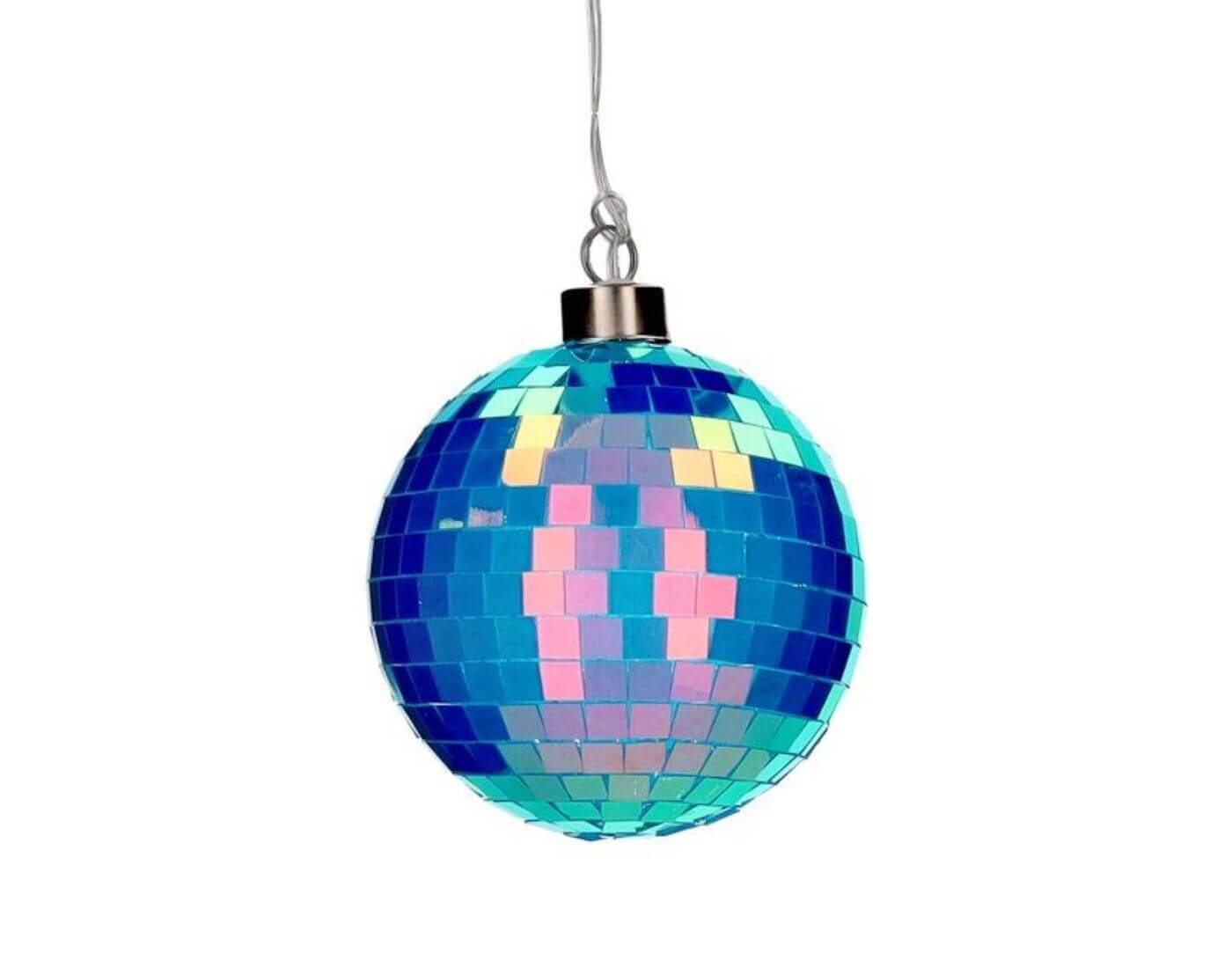 Disco, LED-Kugel, 10cm, neon blau
