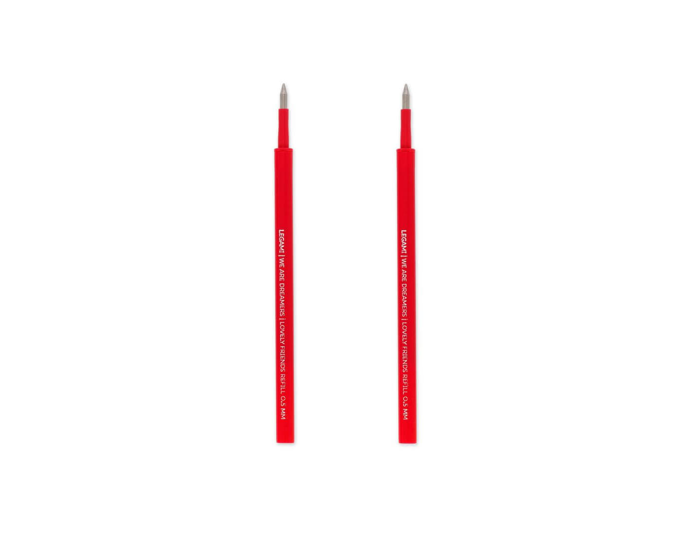 Set mit 2 Ersatzpatronen für Gelstift - Lovely Friends - Rot