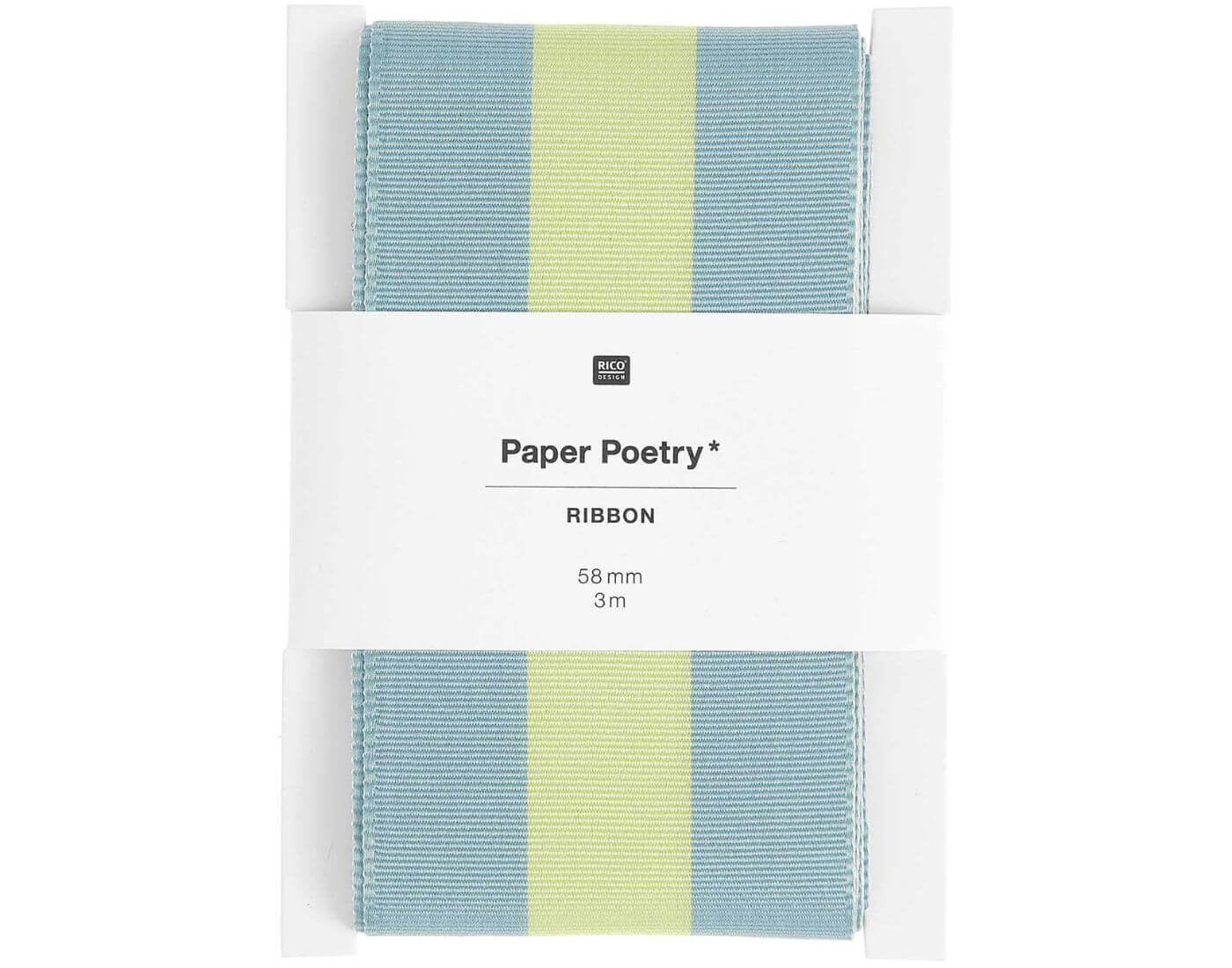 Paper Poetry Webband Streifen Blau-Grün