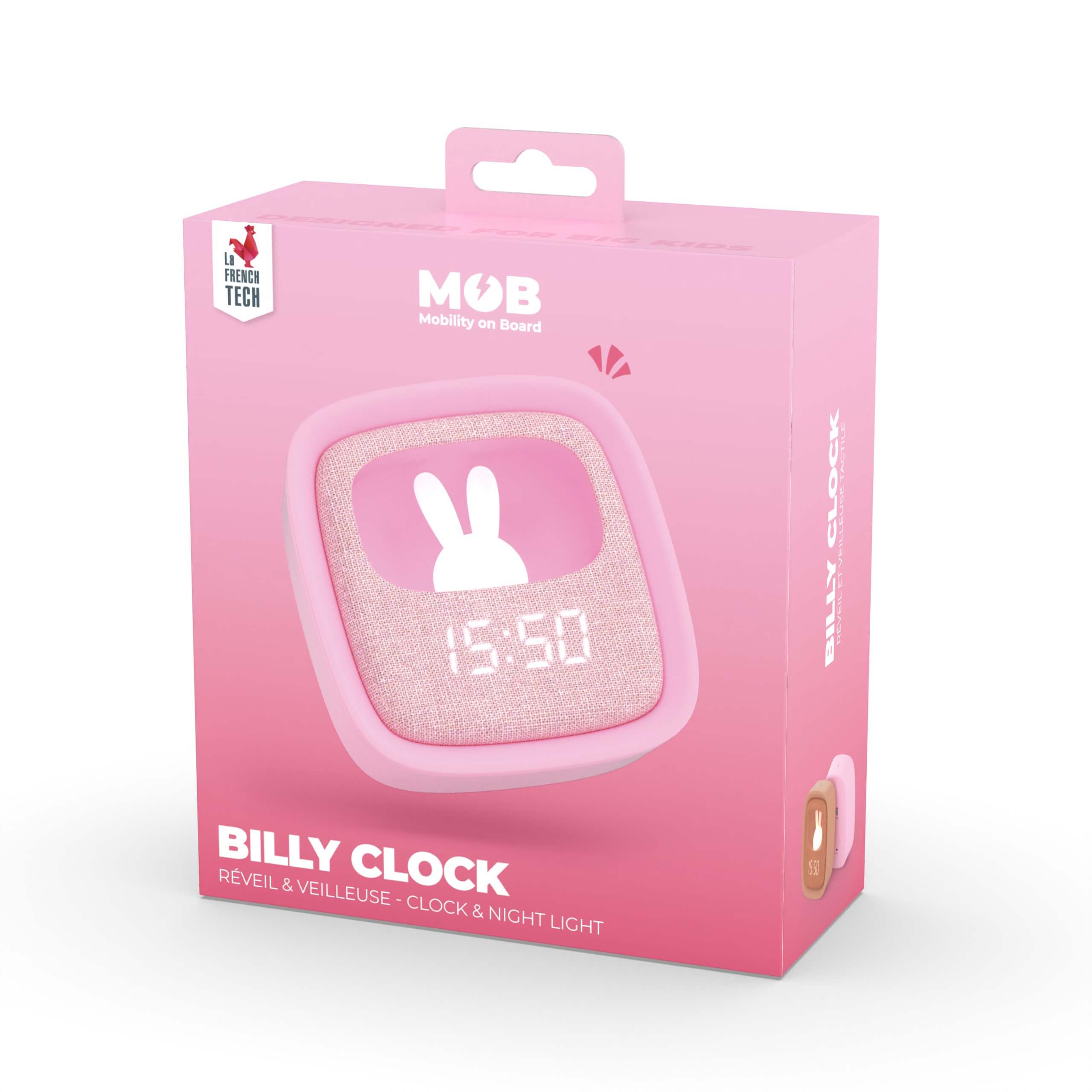 Pack-billy-clock-4083-1 Wecker Billy mit Nachtlicht - Marshmallow