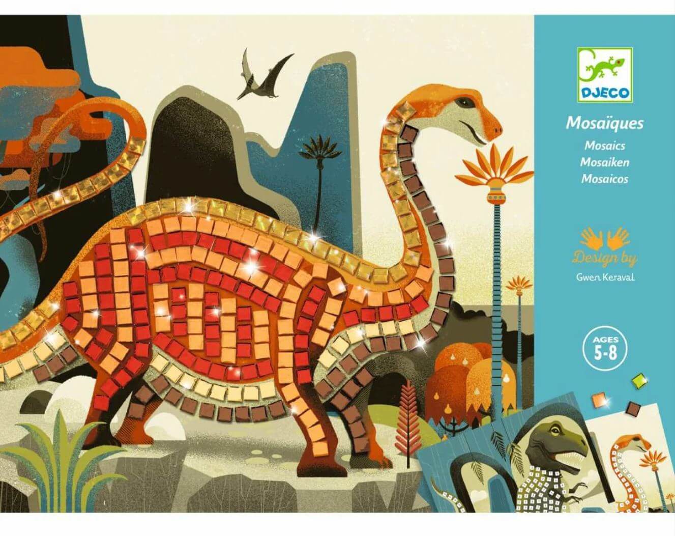 Mosaik: Metallische Dinosaurier