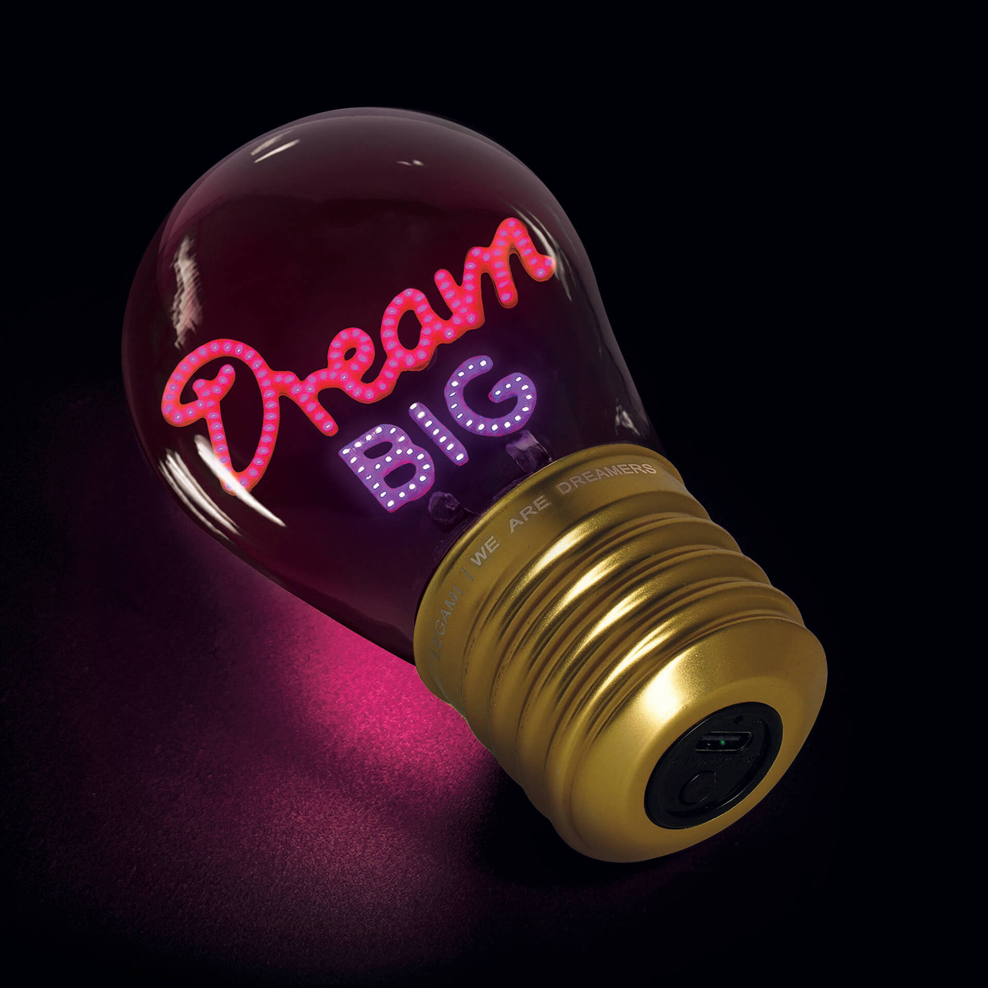 Tischlampe in Glühbirnenform - Dream Big