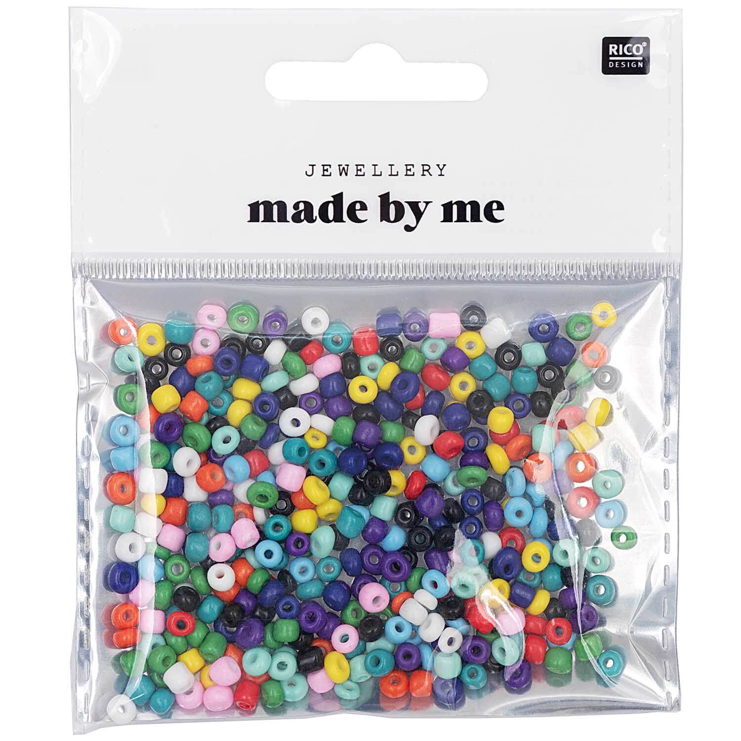 Keramikperlen natur, mini, multicolor
