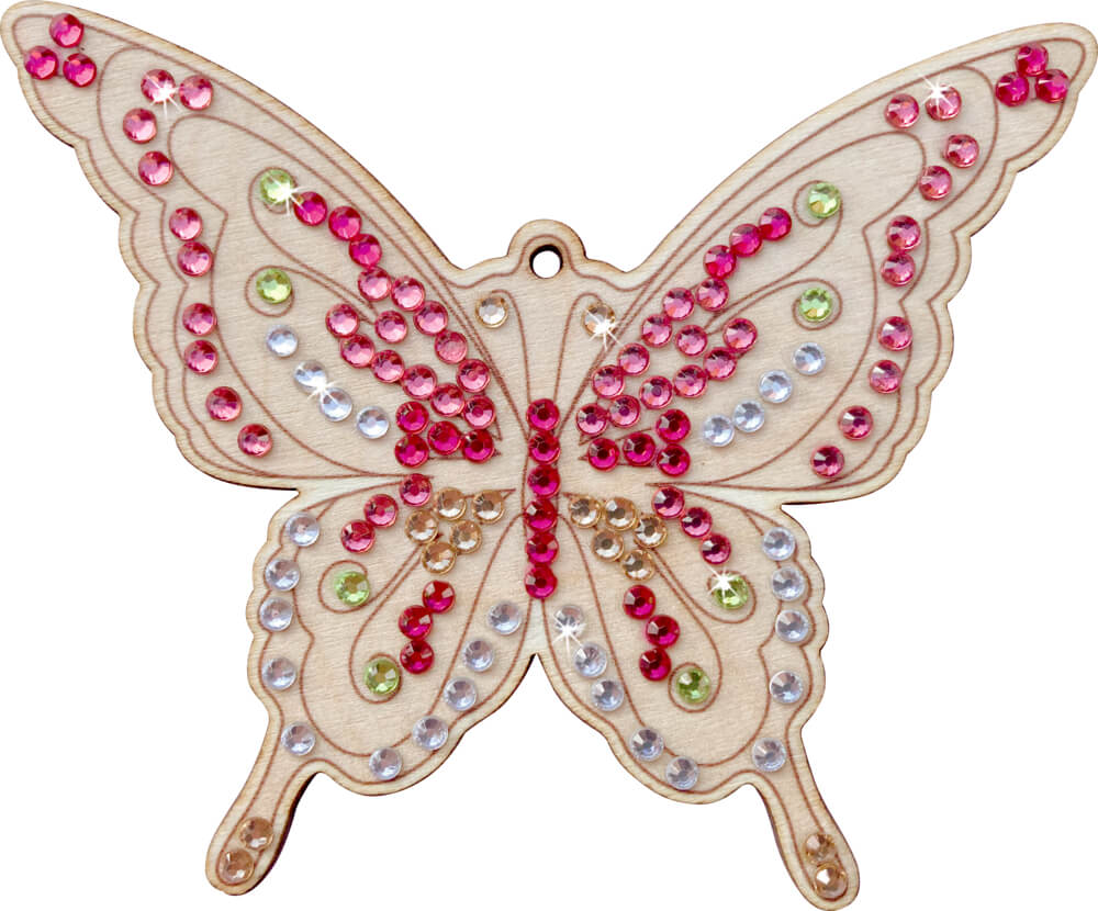 4050003955377_4 Holzanhänger Diamond Painting (100% selbst gemacht) (einzeln) - Schmetterling & Einhorn / Hase & Fee
