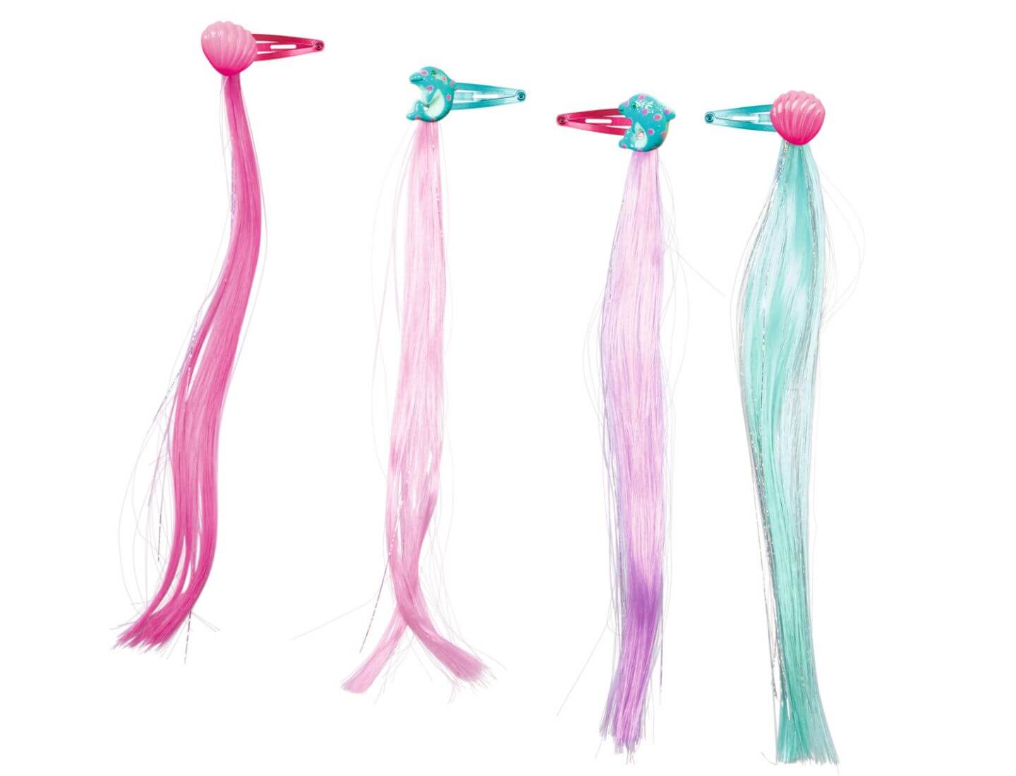 Haarclips mit Glitzersträhnen (4er Set) - Nella Nixe